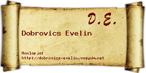 Dobrovics Evelin névjegykártya