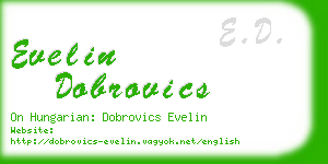 evelin dobrovics business card